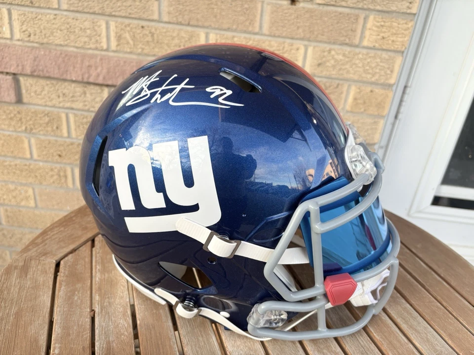 Micheal Strahan Signed New York Giants Authentic Full Size Helmet Beckett COA - Image 2 of 4