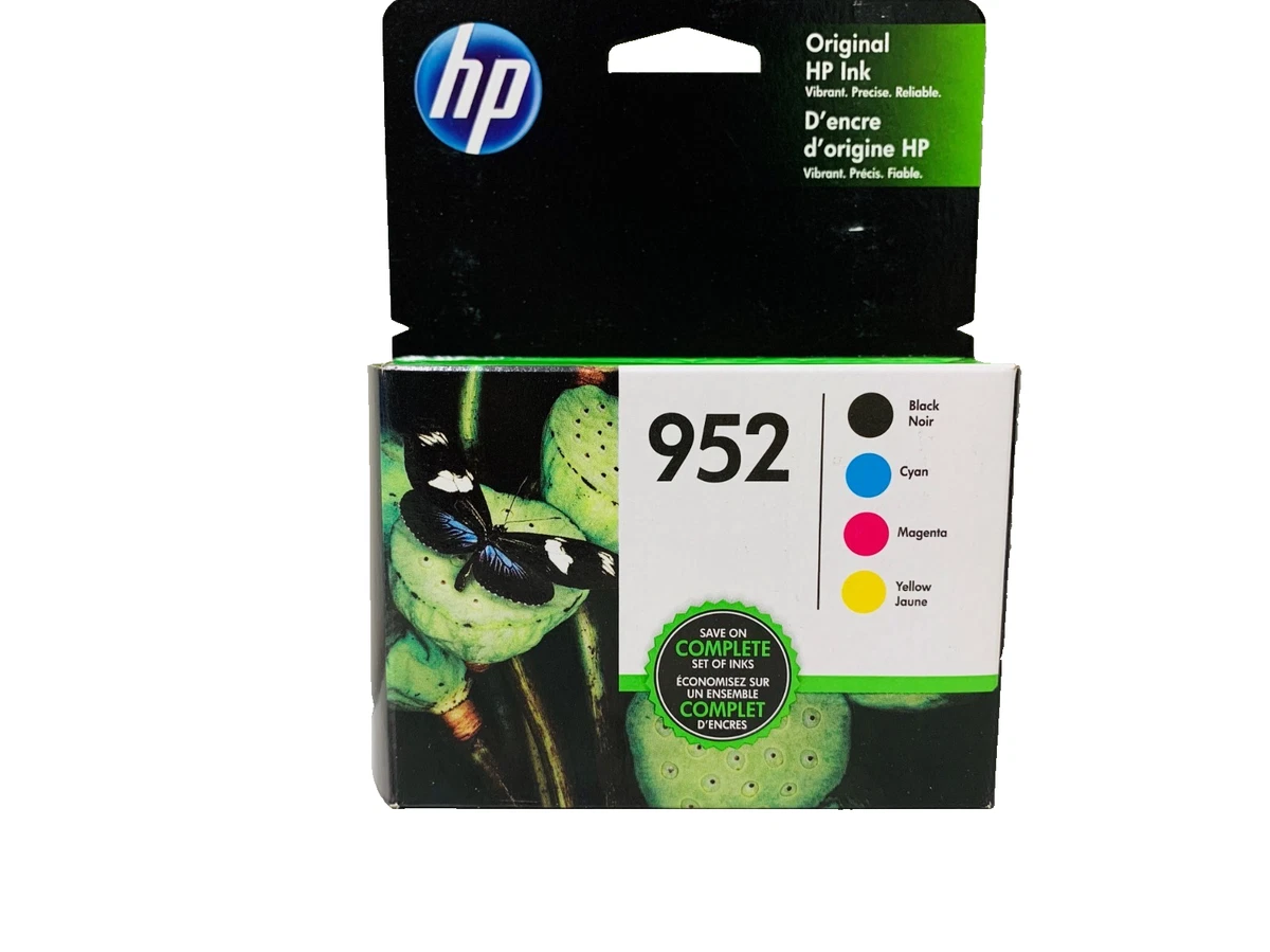 Genuine HP 952 Cyan, Magenta, Yellow Ink Cartridge 3-Pack (N9K27AN) - Expires 2026/2027