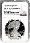 Photo of a 2022-W American Silver Eagle Proof from an eBay listing that sold on Jul 17, 2026