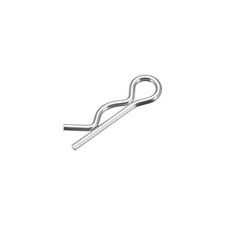 1.2mm x 21mm Carbon Steel R Shape Spring Cotter Clip Pin Fastener Hardware 50Pcs