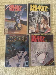 4 Revistas Heavy Metal Completas 1986 Primavera Verano Otoño Invierno Fantasía Gráfico