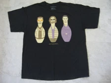 THE BIG LEBOWSKI T-SHIRT, BLACK  XL BOWLING PINS w/ THE DUDE, JESUS, WALTER