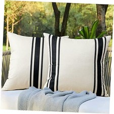 Pack of 2 Outdoor Waterproof Decorative Pillow 18" x 18" Pack of 2 Black