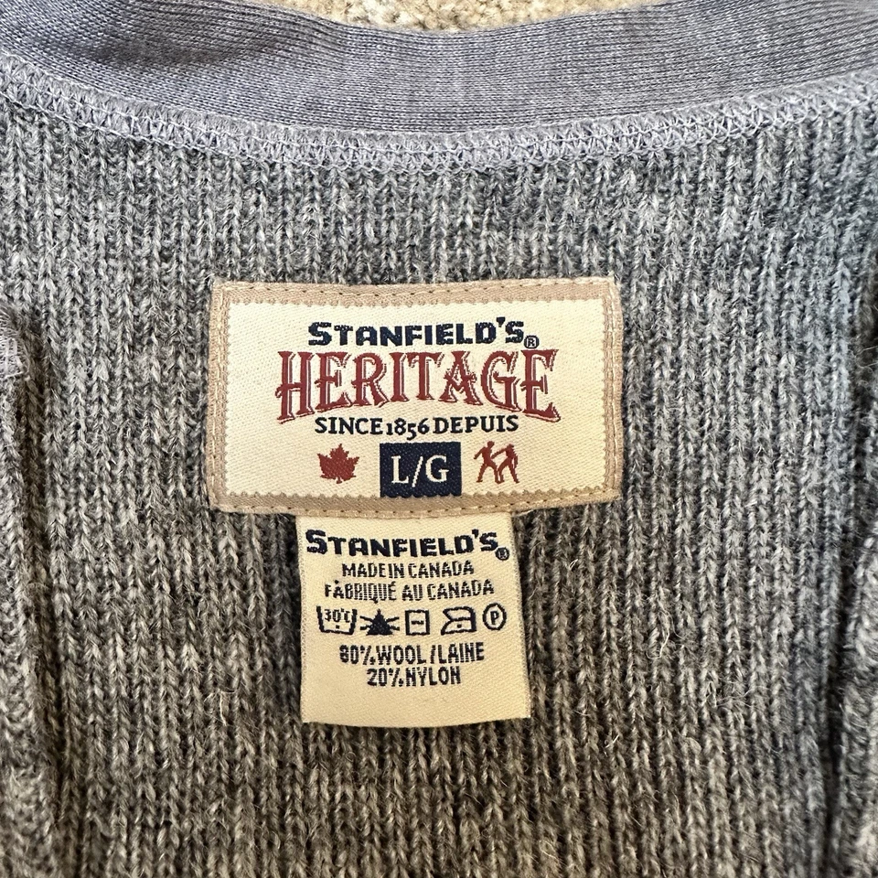 Traje de unión capa base de lana Stanfield’s Heritage para hombre de una pieza grande largo Johns Foto 3 de 4