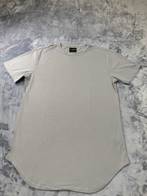 Cuts Clothing Short Sleeve Crew Elongated Fit T-Shirt Men's Medium Granite