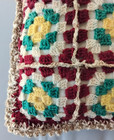 Hand Crochet Granny Square Throw Pillow Brown/Beige/Green/Yellow 14"x14" — photo 6