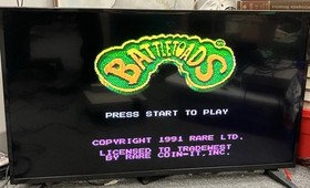 NES Battletoads with Box & Poster - TESTED - Nintendo Entertainment System 1991