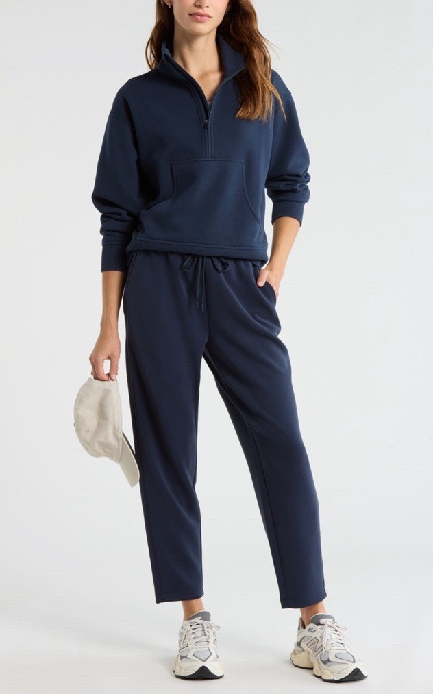 NEW Zella Ultra Soft High Waist Ankle Pants - Navy Sapphire