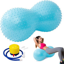Peanut Ball, 90X45Cm Anti-Burst Sensory Exercise Ball with Pump, Thickened Peanu