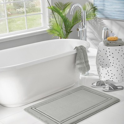 Member's Mark Quick-Dry 4-Layer Memory Foam Bath Mat, 24'' x 36'', Grey Grove