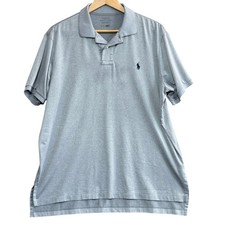 Polo Ralph Lauren Men's Heather Gray Collared Short Sleeve Polo Shirt Size XL