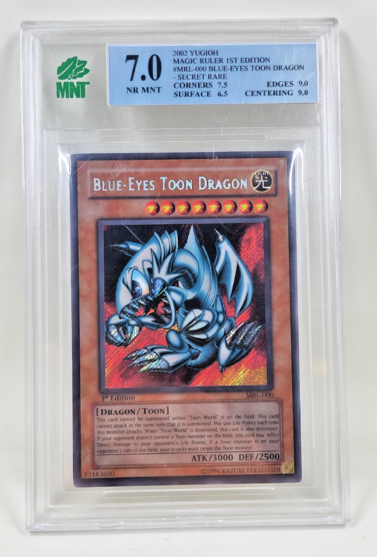 Blue-Eyes Toon Dragon MRL-000 1st Edition Secret Rare MNT 7 Yu-Gi
