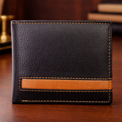 Men s Bifold Wallet in Genuine Leather   RFID Blocking Slim Everyday Wallet