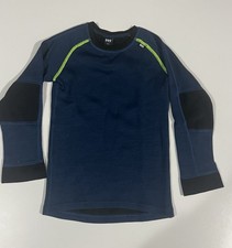 Helly Hansen Kids Lifa Merino Wool Base Layer Top Navy Size 110/5 5T Ski Thermal