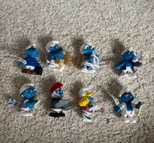 2015 Office Smurfs Set of 8 Schleich figurines Set 20768-20775, new, tagged