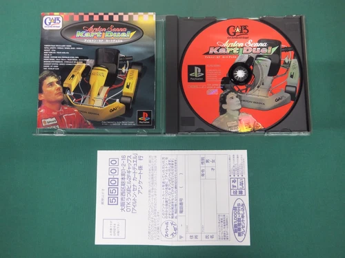 PlayStation -- Ayrton Senna Kart Duel -- postcard. PS1. JAPAN GAME. 16409