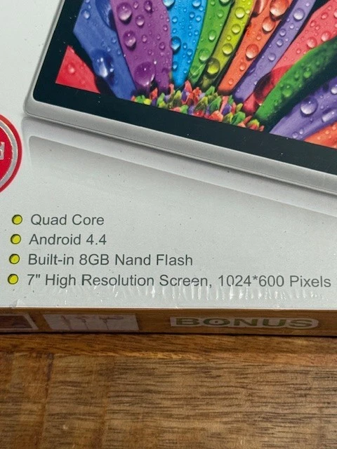 iRola DX758 Pro Black 7 in Quad Core 8GB Android 4.4 KitKat Tablet HD Sealed New - Image 4 of 4