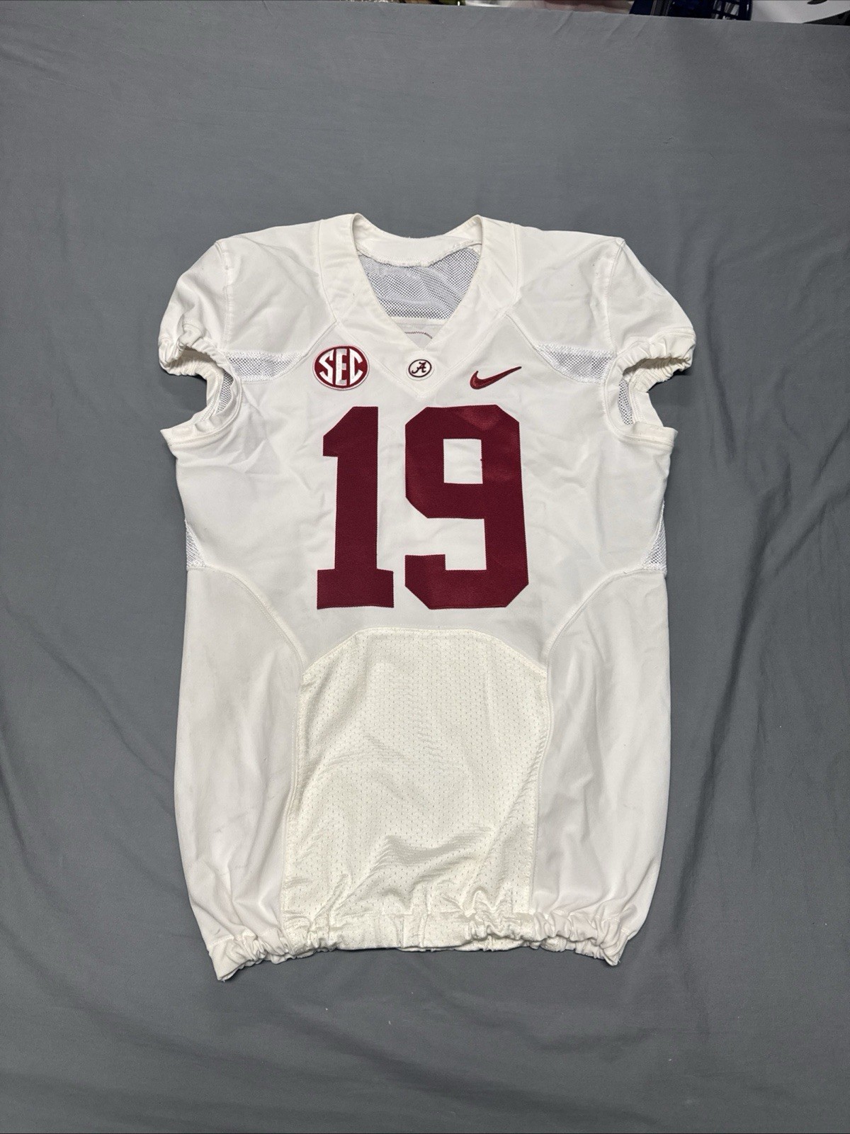 Team Issued University of Alabama Football Jersey #19 W/ SEC Patch