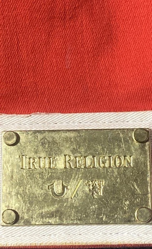 Camiseta sin mangas informal True Religion para mujer roja lisa 58 algodón grande Foto 3 de 4