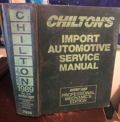 CHILTONS Import Auto Service Manual 1981-89 VINTAGE CAR REPAIR MECHANIC BOOK