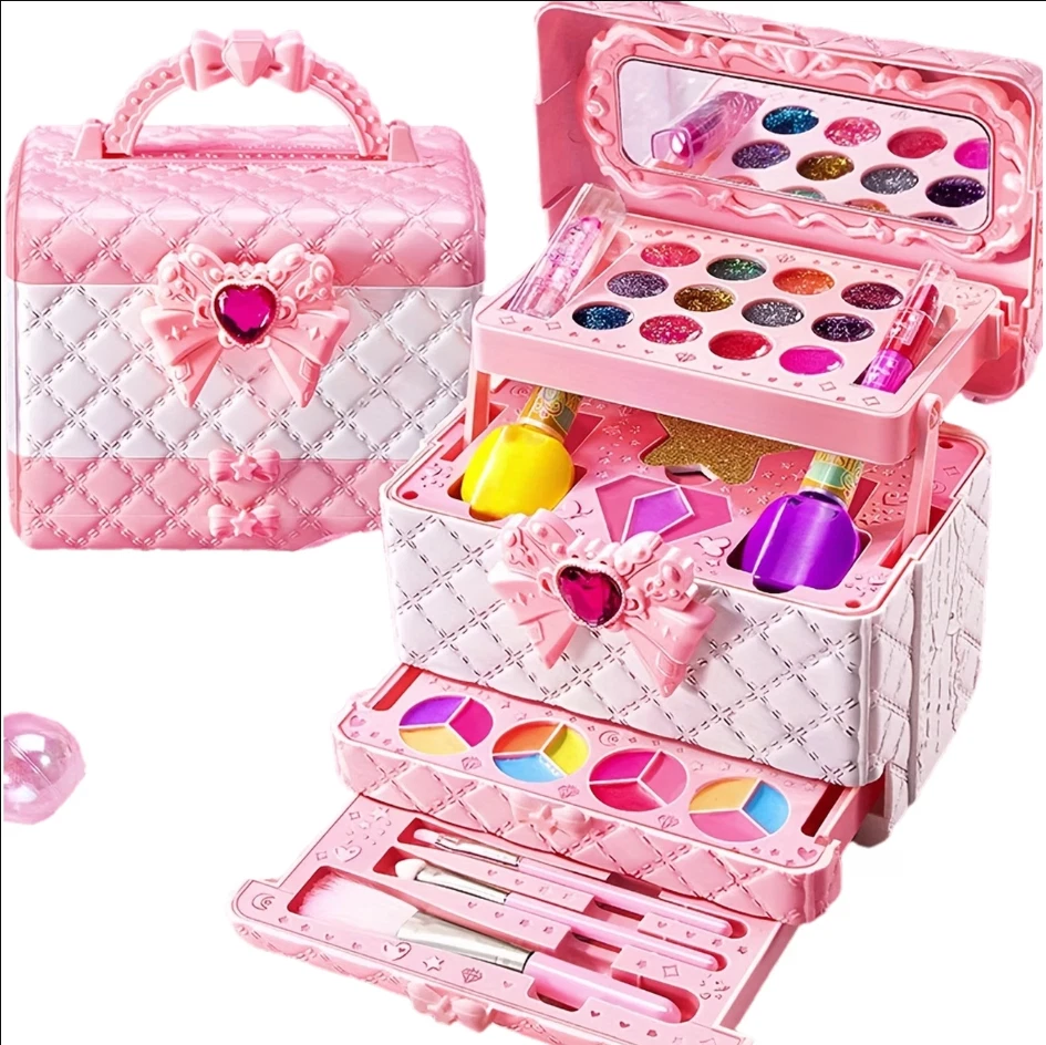 Girls Makeup Kit Cosmetic Vanity Set Washable Non Toxic Pretend Play Makeup UK🎁
