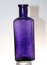 PURPLE  MEDICINE BOTTLE - SLOAN'S N & B LINIMENT  5'' .