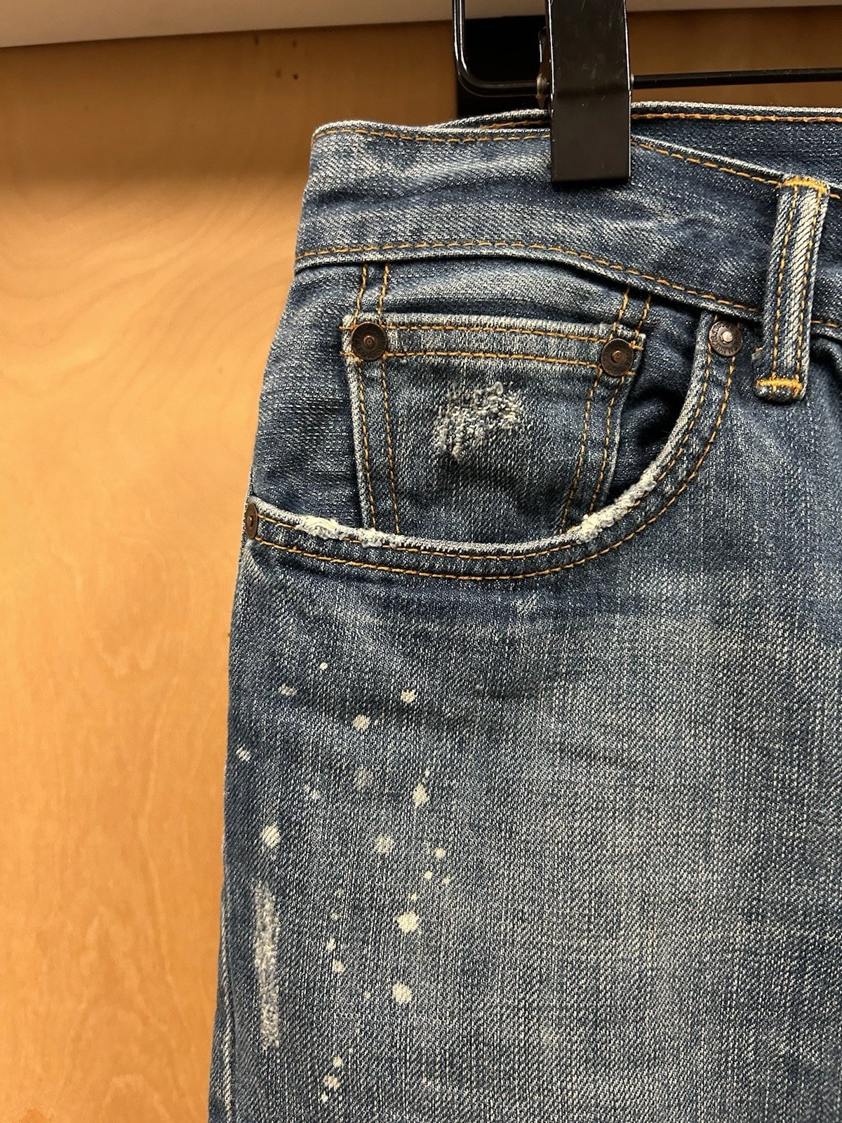 VTG Levis Heath Rackley Buckleback Hesher Jeans 30x30 LVC 1920s Repro Mine image 10