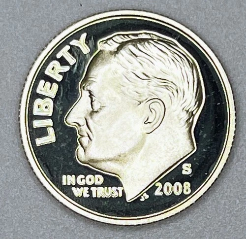2008-S Proof Silver Roosevelt Dime 90% .900 San Francisco Mint