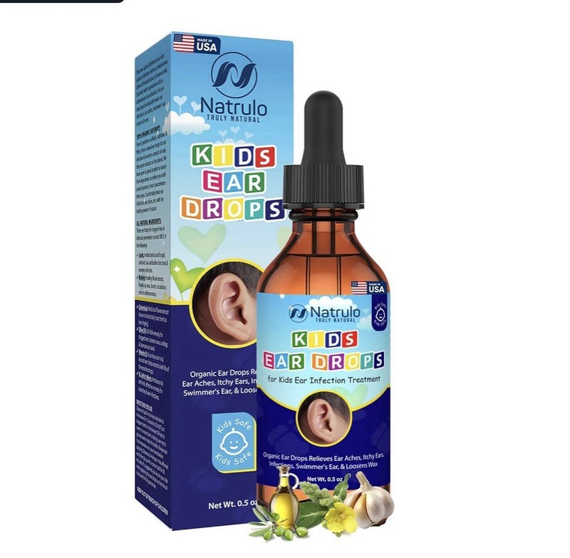Kids' Ear Drops - Organic Treatment for Ear Infections & Discomfort, Made in USA