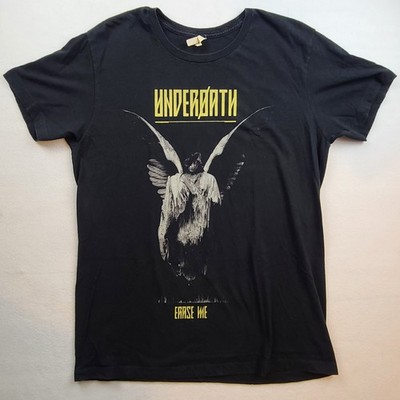 Underoath Erase Me Band T Shirt Black Graphic Tee Mens L Tag Removed Tour Rock