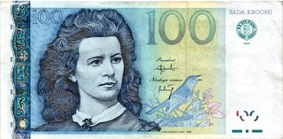 ESTONIA 100 KROONI 1999 P 82 VF Banknote