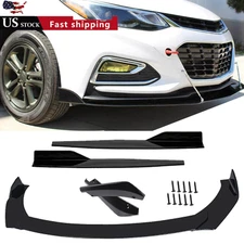 Front Bumper Lip Chin Spoiler Body Kit Splitter Side Skirt For Chevrolet Cruze L