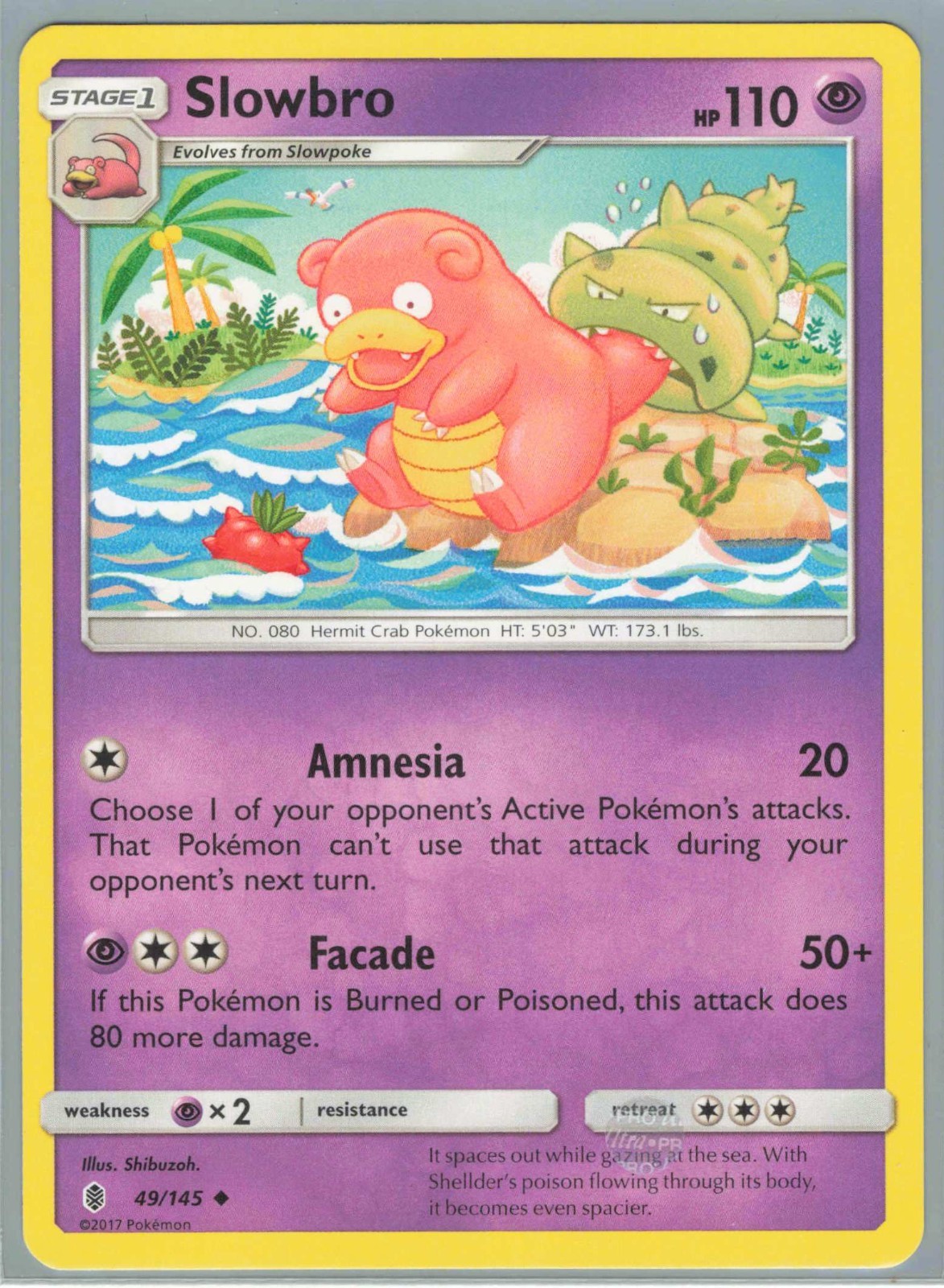 Slowbro 49/145 NM Guardians Rising Pokemon TCG
