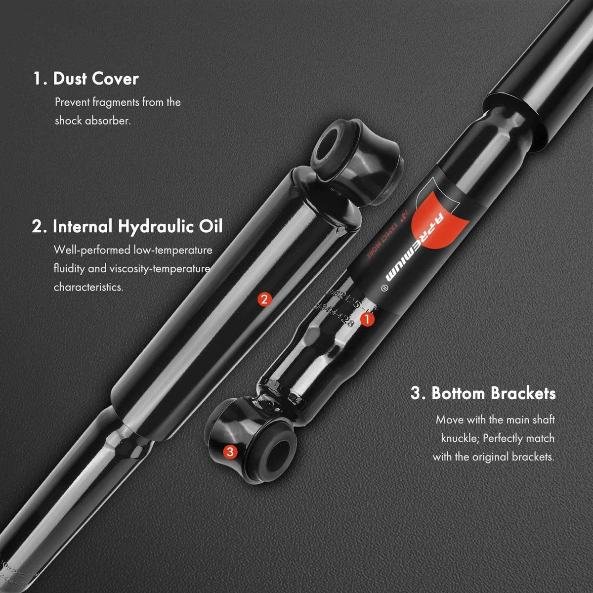 2pcs Shock Absorber Rear for Toyota Tacoma Land Cruiser Pickup