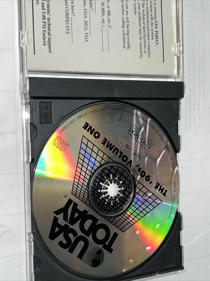 USA Today - The '90s Volume 1 - CD ROM Multimedia Time Capsule Of News 1993 - Image 3 of 4