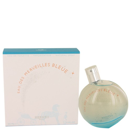 Eau Des Merveilles Bleue Women's Perfume By Hermes 3.3oz/100ml EDT Spray - 第 1/7 張圖片