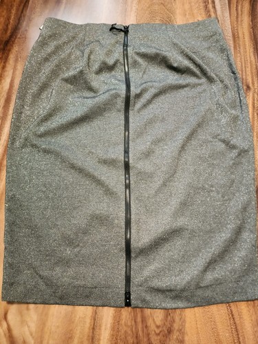 Lane Bryant Womens Gray Metallic Ponte Skirt Size 22 NWT - Picture 4 of 7