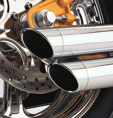 Cobra High Quality Chrome Slashdown Speedsters for V-Twin Bikes