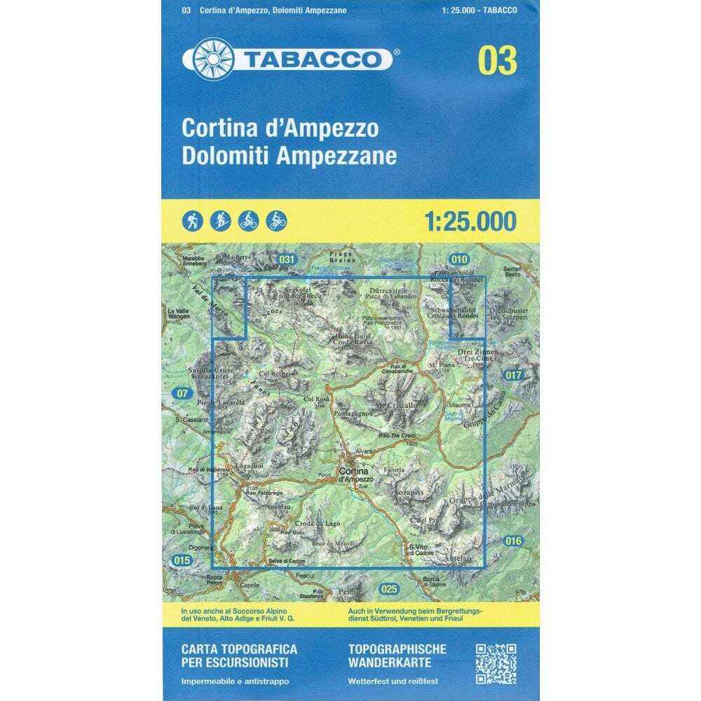 tobacco dolomites map Italy Alps Tabacco Map 03 Cortina d'Ampezzo e Dolomiti Ampezzane walking  hiking