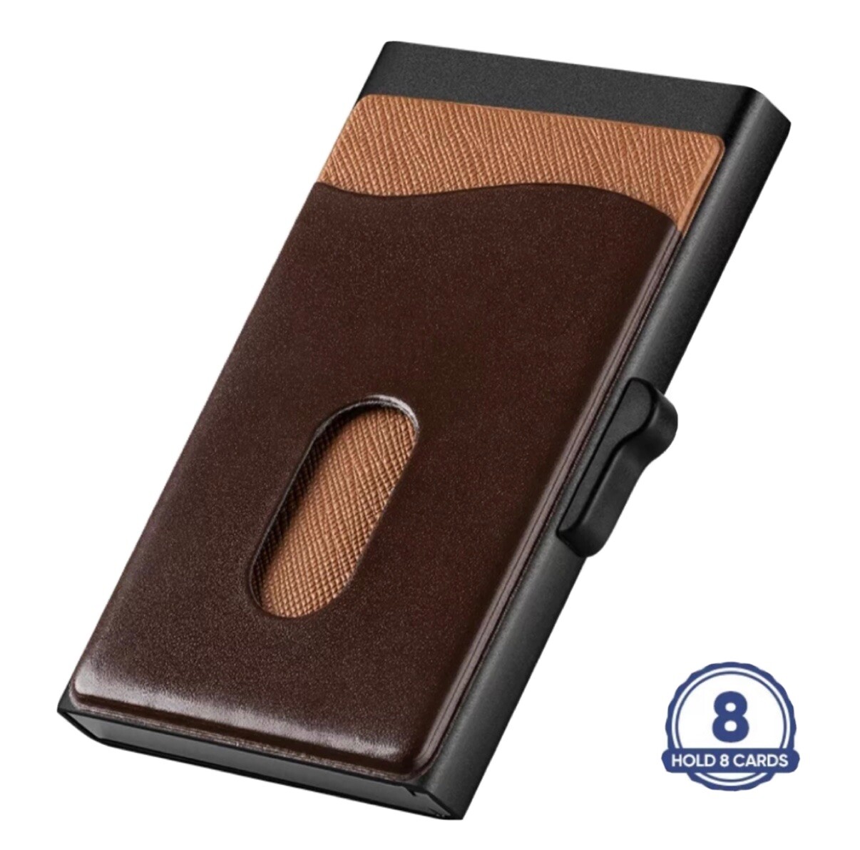 Slim RFID-Blocking Men's Leather Card Holder Wallet  -image