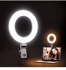 Kaiess Video Conference Lighting, 6.5" Clip on Ring Light for Computer, laptop