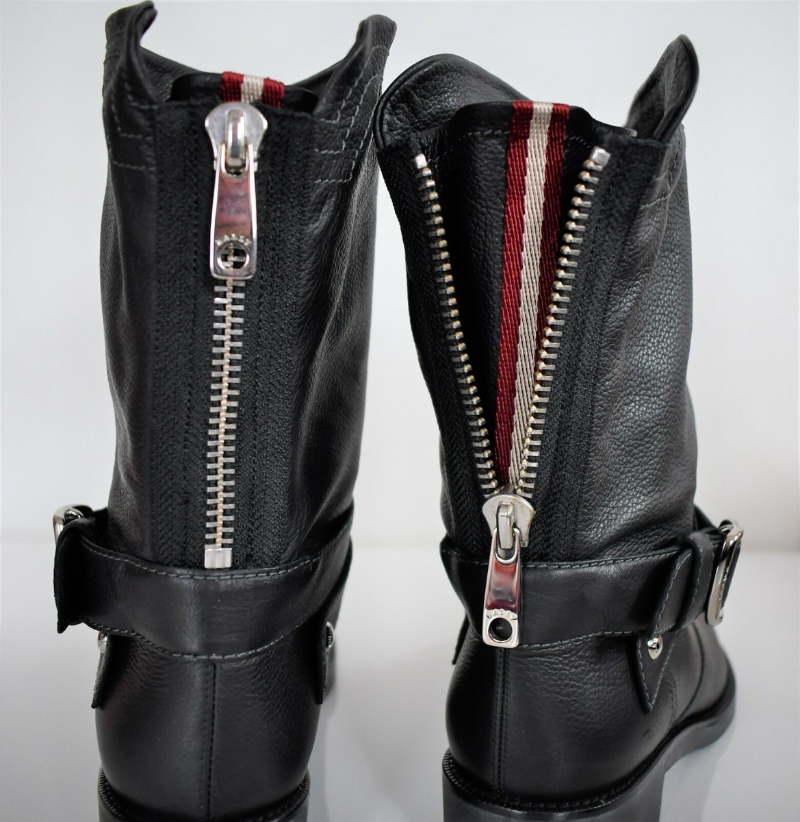 New Bally boot, paid $900 plus in Switzerland. $995 New BALLY SWITZERLAND *TARJA* Black Leather BIKER ANKLE  main image 4