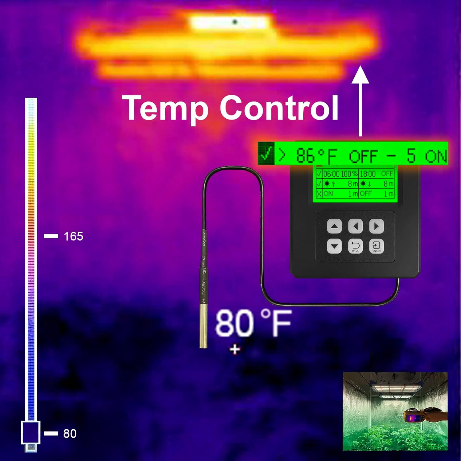 VBR-C100 Smart Grow Light Controller with Sunrise/Sunset Timing & Temp Safety