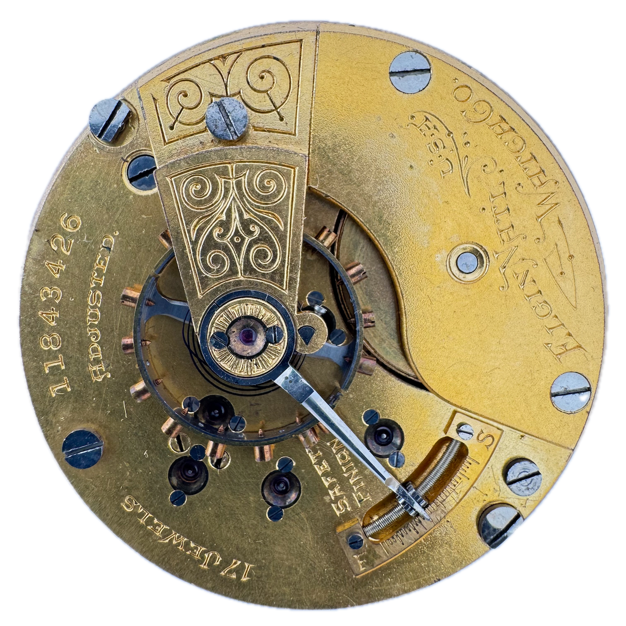 Antique 18s Elgin Canadian Dial Mechanical Pocket Watch Movement 294 Parts or Repair