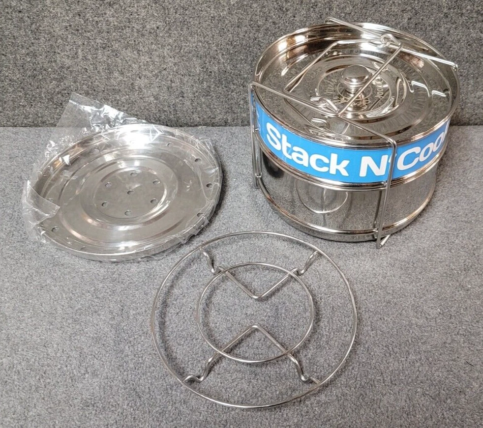 Pressure Cooker Insert Stack & Cook 2 Tear Stackable Sensible Needs 3 qt. New
