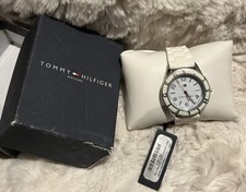 100% Tommy Hilfiger White Rubber Silicone Strap Watch - New - 178184