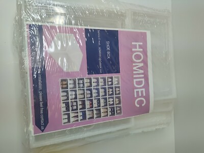 12Pcs Foldable Plastic Transparent Shoe Box Storage Clear Stackable Organizer