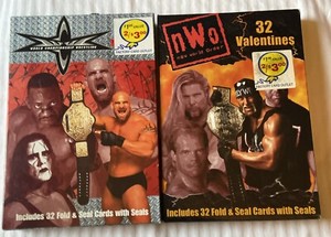 1999 Lot Sealed World Championship Wrestling 32 Fold Seal Valentines +Hulk Hogan