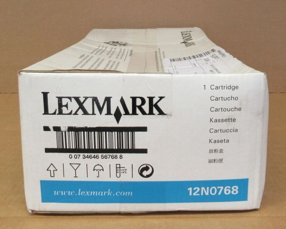 New Lexmark 12N0768 Cyan Laser Print Toner Cartridge for Lexmark C910 C912 - Image 3 of 4