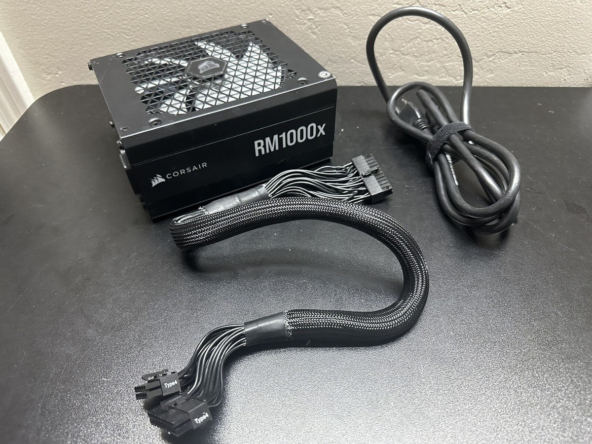 Corsair RM1000x 1000W ATX Power Supply - Black Used Good 